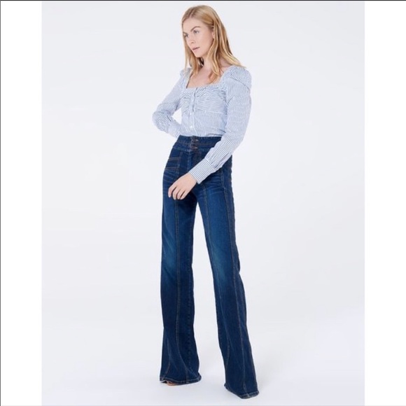 Veronica Beard Frankie Pinstripe Button Down Top - Picture 7 of 8